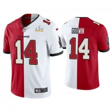 2021 Tampa Bay Buccaneers #14 Chris Godwin Red White Super Bowl LIV Split Jersey