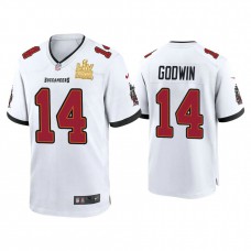 2021 Tampa Bay Buccaneers #14 Chris Godwin White Super Bowl LIV Champions White Game Jersey