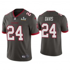 2021 Tampa Bay Buccaneers #24 Carlton Davis Pewter Super Bowl LIV Pewter Vapor Limited Jersey