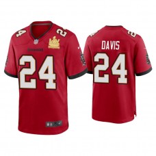 2021 Tampa Bay Buccaneers #24 Carlton Davis Red Super Bowl LIV Champions Red Game Jersey