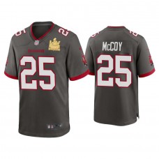 2021 Tampa Bay Buccaneers #25 LeSean McCoy Pewter Super Bowl LIV Champions Pewter Game Jersey