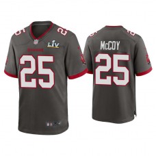 2021 Tampa Bay Buccaneers #25 LeSean McCoy Pewter Super Bowl LIV Pewter Game Jersey