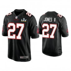 2021 Tampa Bay Buccaneers #27 Ronald Jones II Black Super Bowl LIV Black Game Fashion Jersey