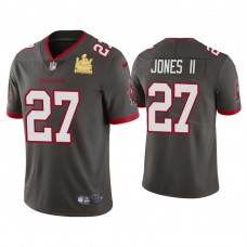 2021 Tampa Bay Buccaneers #27 Ronald Jones II Pewter Super Bowl LIV Champions Pewter Vapor Limited Jersey
