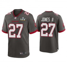 2021 Tampa Bay Buccaneers #27 Ronald Jones II Pewter Super Bowl LIV Pewter Game Jersey