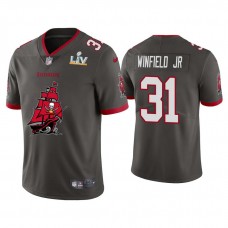 2021 Tampa Bay Buccaneers #31 Antoine Winfield Jr. Pewter Super Bowl LIV Champions Pewter Team Logo Jersey