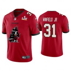 2021 Tampa Bay Buccaneers #31 Antoine Winfield Jr. Red Super Bowl LIV Champions Red Team Logo Jersey