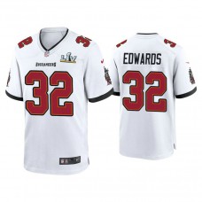 2021 Tampa Bay Buccaneers #32 Mike Edwards White Super Bowl LIV White Game Jersey