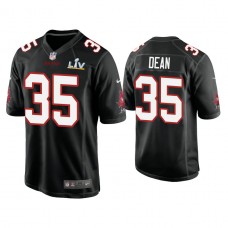 2021 Tampa Bay Buccaneers #35 Jamel Dean Black Super Bowl LIV Black Game Fashion Jersey