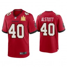 2021 Tampa Bay Buccaneers #40 Mike Alstott Red Super Bowl LIV Champions Red Game Jersey