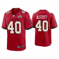 2021 Tampa Bay Buccaneers #40 Mike Alstott Red Super Bowl LIV Red Game Jersey