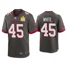 2021 Tampa Bay Buccaneers #45 Devin White Pewter Super Bowl LIV Champions Pewter Game Jersey