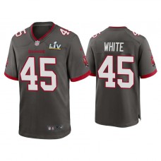 2021 Tampa Bay Buccaneers #45 Devin White Pewter Super Bowl LIV Pewter Game Jersey