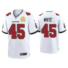 2021 Tampa Bay Buccaneers #45 Devin White White Super Bowl LIV Champions White Game Jersey