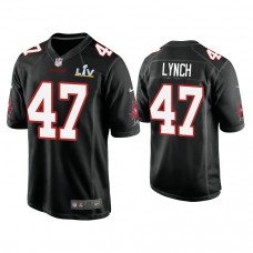 2021 Tampa Bay Buccaneers #47 John Lynch Pewter Super Bowl LIV Pewter Game Jersey