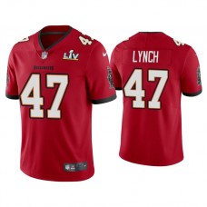 2021 Tampa Bay Buccaneers #47 John Lynch Red Super Bowl LIV Red Vapor Limited Jersey