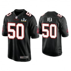 2021 Tampa Bay Buccaneers #50 Vita Vea Black Super Bowl LIV Black Game Fashion Jersey