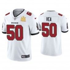 2021 Tampa Bay Buccaneers #50 Vita Vea White Super Bowl LIV Champions White Vapor Limited Jersey