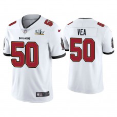 2021 Tampa Bay Buccaneers #50 Vita Vea White Super Bowl LIV White Vapor Limited Jersey
