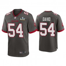 2021 Tampa Bay Buccaneers #54 Lavonte David Pewter Super Bowl LIV Pewter Game Jersey
