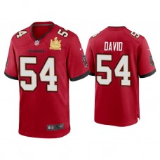 2021 Tampa Bay Buccaneers #54 Lavonte David Red Super Bowl LIV Champions Red Game Jersey