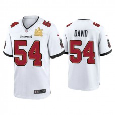 2021 Tampa Bay Buccaneers #54 Lavonte David White Super Bowl LIV Champions White Game Jersey