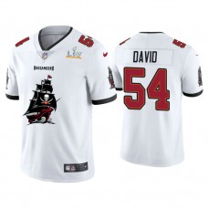 2021 Tampa Bay Buccaneers #54 Lavonte David White Super Bowl LIV Champions White Team Logo Jersey