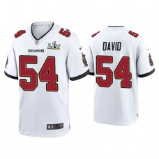 2021 Tampa Bay Buccaneers #54 Lavonte David White Super Bowl LIV White Game Jersey