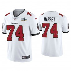 2021 Tampa Bay Buccaneers #74 Ali Marpet White Super Bowl LIV White Vapor Limited Jersey