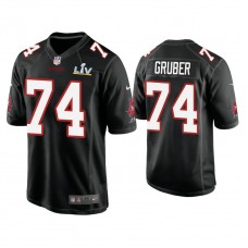 2021 Tampa Bay Buccaneers #74 Paul Gruber Black Super Bowl LIV Black Game Fashion Jersey
