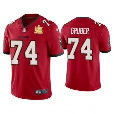 2021 Tampa Bay Buccaneers #74 Paul Gruber Red Super Bowl LIV Champions Red Vapor Limited Jersey