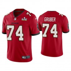 2021 Tampa Bay Buccaneers #74 Paul Gruber Red Super Bowl LIV Red Vapor Limited Jersey