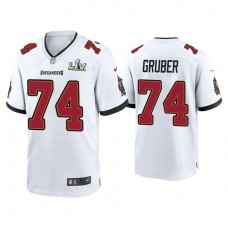 2021 Tampa Bay Buccaneers #74 Paul Gruber White Super Bowl LIV White Game Jersey