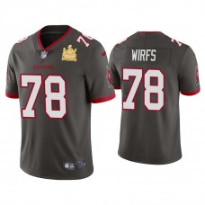 2021 Tampa Bay Buccaneers #78 Tristan Wirfs Pewter Super Bowl LIV Champions Pewter Vapor Limited Jersey