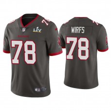 2021 Tampa Bay Buccaneers #78 Tristan Wirfs Pewter Super Bowl LIV Pewter Vapor Limited Jersey