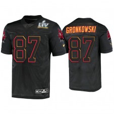 2021 Tampa Bay Buccaneers #87 Rob Gronkowski Black Super Bowl LIV Jersey
