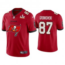 2021 Tampa Bay Buccaneers #87 Rob Gronkowski Red Super Bowl LIV Champions Red Primary Logo Jersey