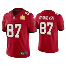 2021 Tampa Bay Buccaneers #87 Rob Gronkowski Red Super Bowl LIV Champions Red Vapor Limited Jersey