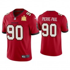 2021 Tampa Bay Buccaneers #90 Jason Pierre-Paul Red Super Bowl LIV Champions Red Vapor Limited Jersey