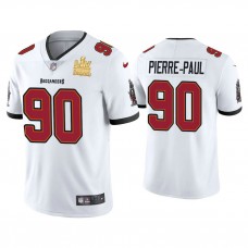 2021 Tampa Bay Buccaneers #90 Jason Pierre-Paul White Super Bowl LIV Champions White Vapor Limited Jersey