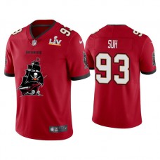 2021 Tampa Bay Buccaneers #93 Ndamukong Suh Red Super Bowl LIV Champions Red Team Logo Jersey