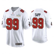 2021 Tampa Bay Buccaneers #99 Warren Sapp White Super Bowl LIV White Game Fashion Jersey