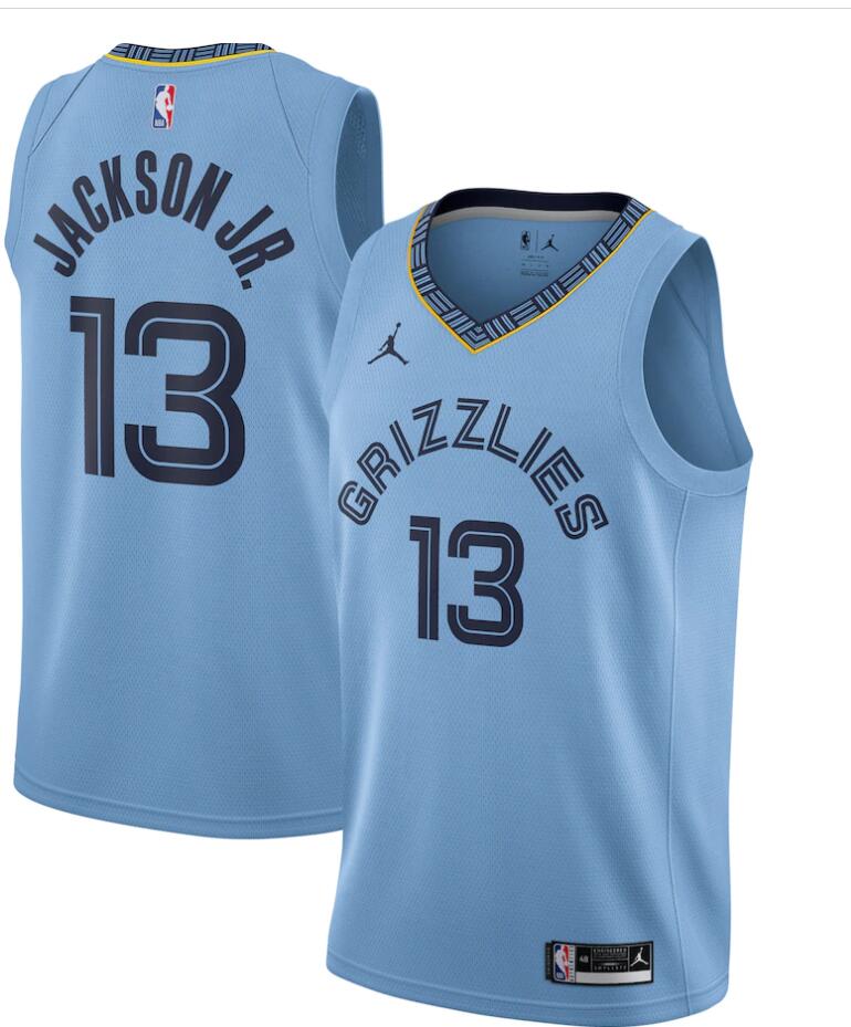 Memphis Grizzlies Jaren Jackson Jr. Light Blue stitched Statement Edition Jersey #13