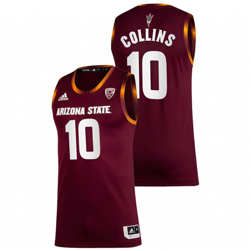 2022-23 Arizona State Sun Devils Frankie Collins College Basketball Maroon Jersey Men