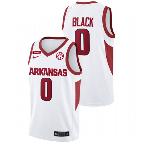 2022-23 Arkansas Razorbacks Anthony Black College Basketball White Jersey Men