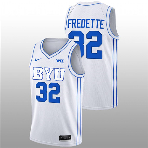 2022-23 BYU Cougars Jimmer Fredette College Basketball White Jersey Men
