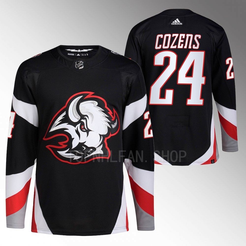 2022-23 Buffalo Sabres Dylan Cozens Black Goathead Alternate Primegreen Authentic Jersey