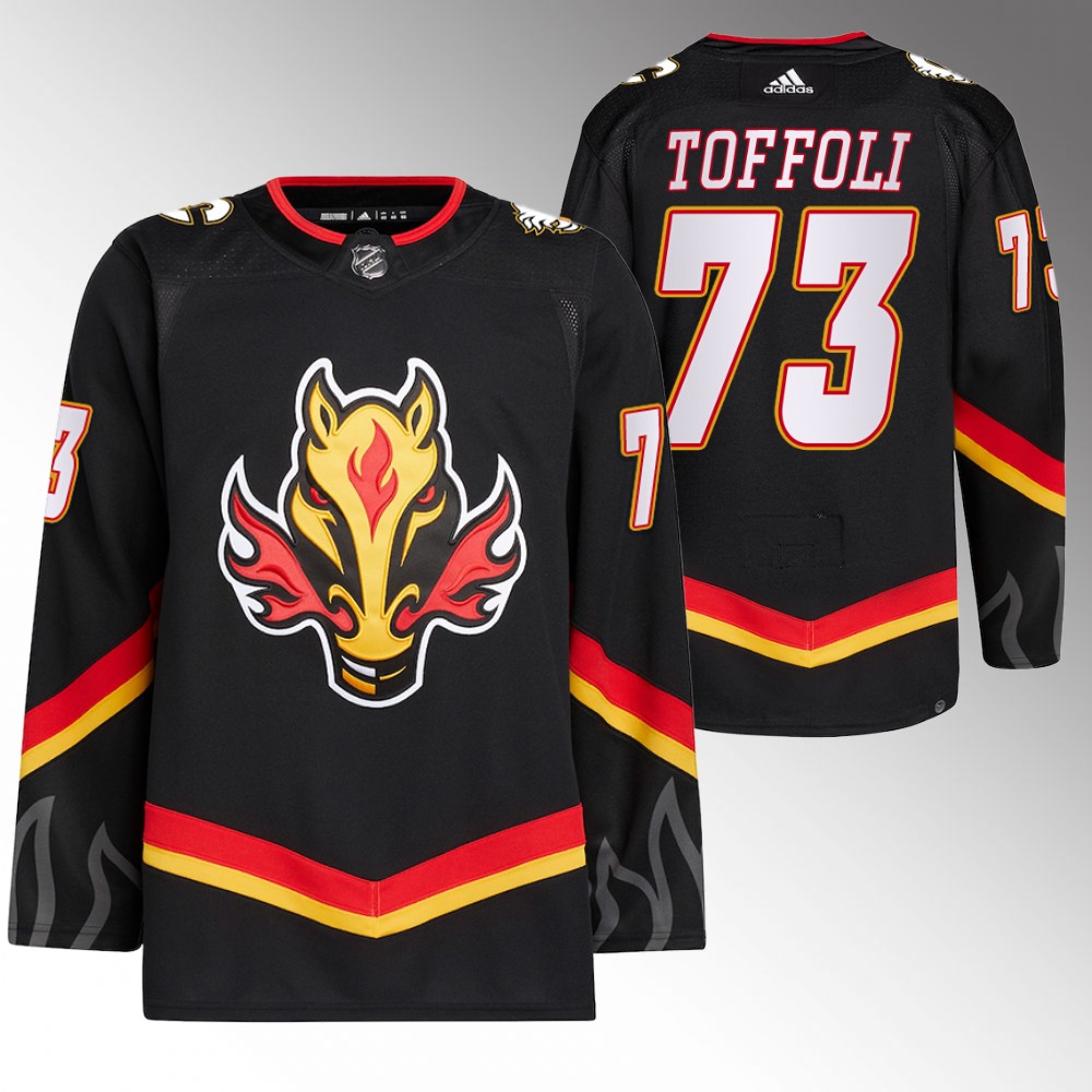 2022-23 Calgary Flames Tyler Toffoli Black Blasty Alternate Primegreen Jersey