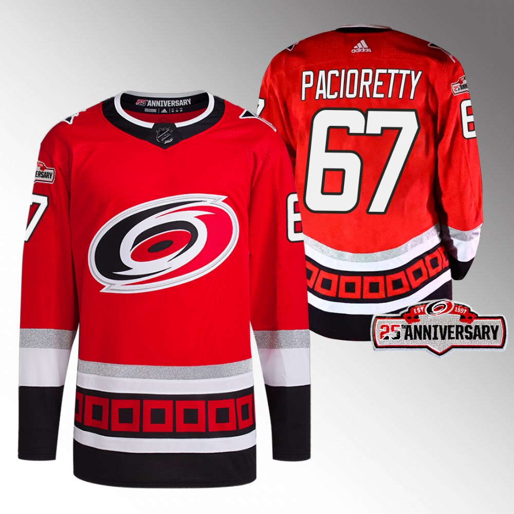 2022-23 Carolina Hurricanes Max Pacioretty Red Third 25th Anniversary Jersey