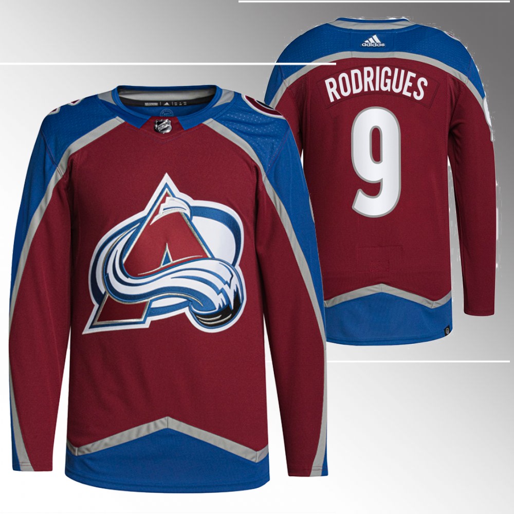 2022-23 Colorado Avalanche Evan Rodrigues Burgundy Authentic Primegreen Home Jersey